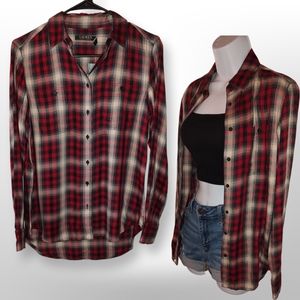 Lauren Ralph Lauren Women's Plaid Shirt, Size Petite Small PS, Red Black…
